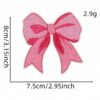 Wholesale Pink Christmas Embroidery Patch Polyester Thread Iron-On Decorative Gift