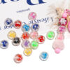 oly-e2086313d96530370a84d57ddbe04c62 Wholesale Christmas Acrylic Beads Metallic Snowflake Round 16mm for DIY Phone Chain Bag Charm Decorative Accessory