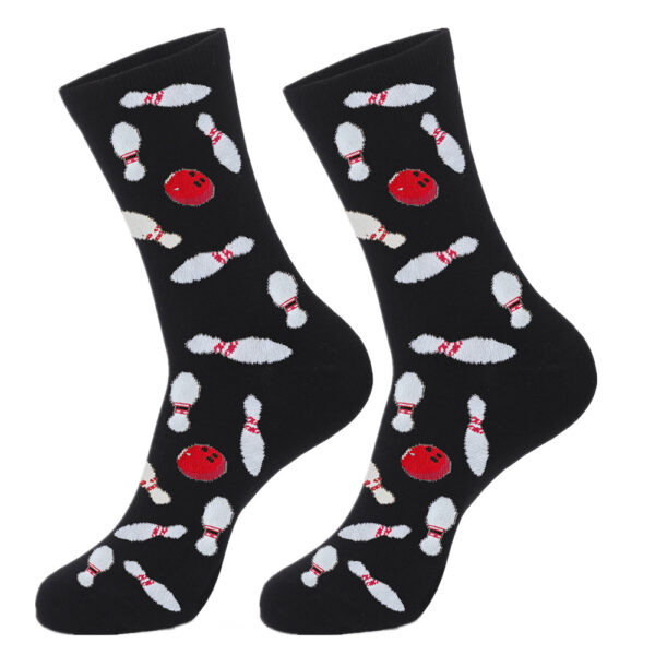oly-e20b3e7eceb8e43cddbf0b899f80969a Wholesale Bowling and Billiard Pattern Mid Calf Cotton Socks Trendy Unisex Fashion Accessory Gift for Boutique Resale