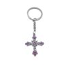 Wholesale Gothic Style Cross Heart Keychain Pendant Metal Bag Charm