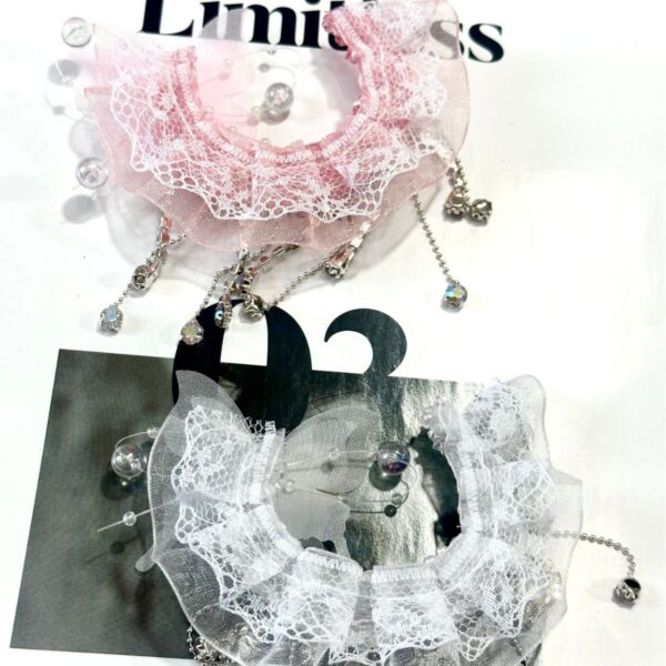 oly-e2316ad6d2d2937a19dea1e41f0c0762 Wholesale Bling Korean Butterfly Lace Tassel Moon Boat Car Hanging Accessory Pink Beads Boutique Resale