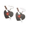 Wholesale Fashion Acrylic Heart Knife Earrings Hook Trendy Plastic Resin Drop Earrings for Women Gift Boutique Resale Jewelry Accessory