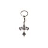 oly-e24774cfe7cc070d3dcb01e4b4da1fa1 Wholesale Silver Titanium Steel Flame Cross Keychain Trendy Car Key Accessory