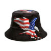 Wholesale Flag Eagle Print Fisherman Hat Casual Outdoor Sun Protection Fashion Accessory
