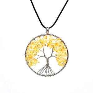 Citrine (Synthetic) Leather Rope'