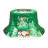 Wholesale Christmas Snowman Print Bucket Hat Outdoor Sun Protection Hat