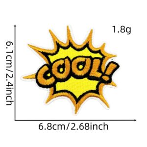 Cartoon english text cloth stickers 2#