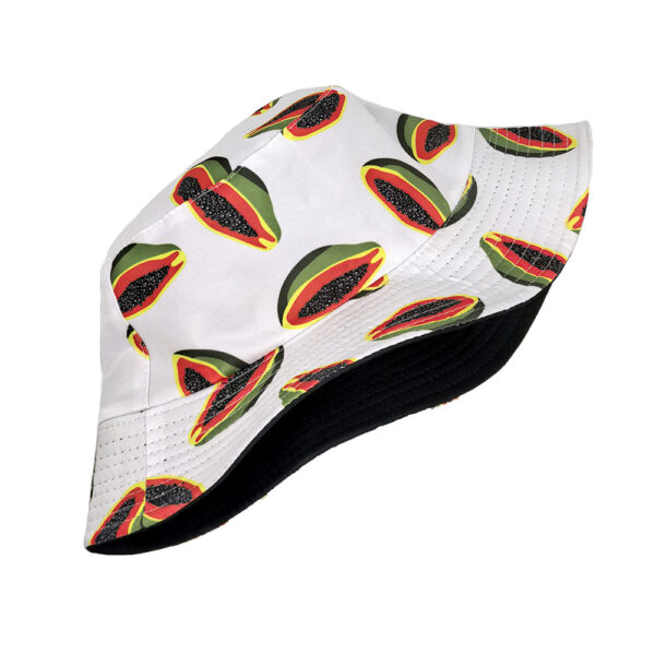 Wholesale Trendy Papaya Pattern Bucket Hat Reversible Sun Protection for Outdoor Casual Wear