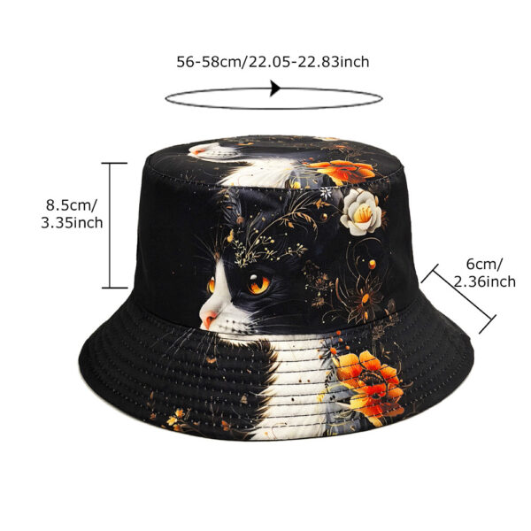 oly-e28cfc9109bfa7c70692217e9e3dede1 Wholesale Cute Cat Print Bucket Hat Chic Fashion Sun Protection Accessory for Women Gift Idea
