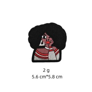 11# Black girl Hot Melt Adhesive cloth stickers