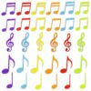 Wholesale Polyester Thread Musical Note Cloth Sticker Decorative Iron-On Patch for Everyday Use