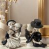 Wholesale White Resin Skull Couple Ornament Halloween Home Decor Gift