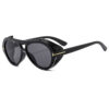 oly-e2c8e4d71e6fc2a3b3d0937806a28c0c Wholesale Trendy Double Beam Sunglasses UV400 Black Frame Grey Lens Sun Protection Unisex