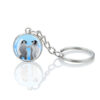 Wholesale Cute Glass Ball Keychain Metal Marine Animal Penguin Keychain Bag Charm Gift