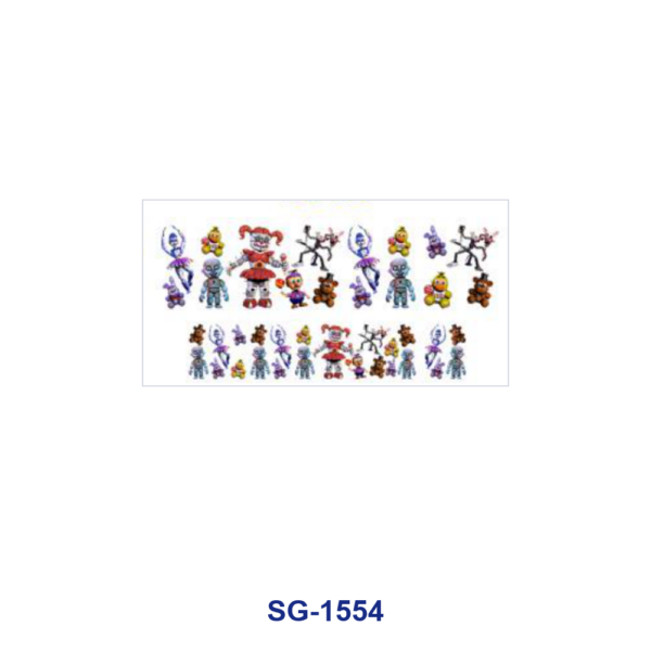 Wholesale 8pcs Mixed Cartoon Game Doll Print 3oz Cup Stickers Wrap OLY Exclusive