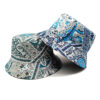 oly-e2fca9a343137d72f2ff50b67a2cb995 Wholesale Paisley Print Color Block Double Sided Bucket Hat Casual Sun Hat for Women