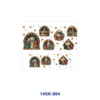 Wholesale 2/4/8pcs Vintage Retro Character Star Landscape Print Mini Cup Keychain Sticker