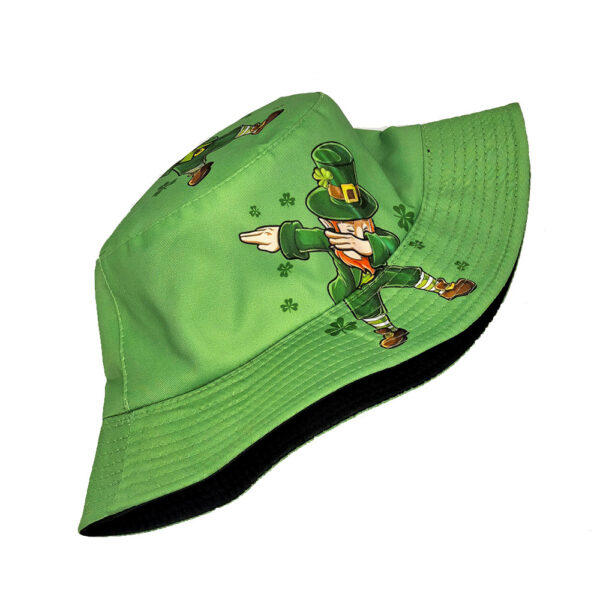 Wholesale Clover Print Bucket Hat Sun Protection Party Accessory for Resale