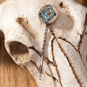 oly-e34a2612a68e2a6b3e42c2b450d74473 Wholesale Alloy Western Green Turquoise Cactus Print Hair Clip Fashion Hair Accessory for Everyday Styling Gift