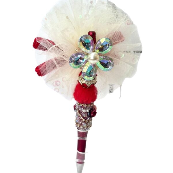 oly-e34b2ccf05e103abbb5b1280d04f02af Wholesale Decorative Beaded Ballpoint Pen with Large Bow - Chic Everyday Writing Accessory