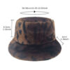 Wholesale Leopard Print Fluffy Faux Fur Bucket Hat for Women Casual Winter Fashion Accessory
