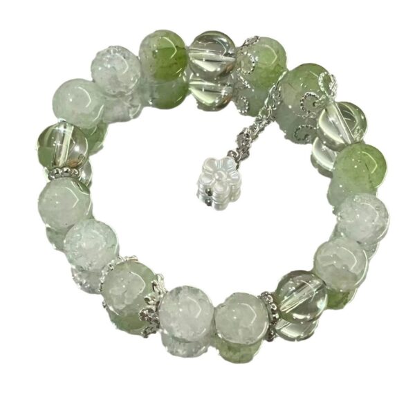 oly-e38070c55407f5ad62e746d140b18d7d Wholesale Zinc Alloy Electroplated Green Floral Bracelet Fashion Accessory for Women