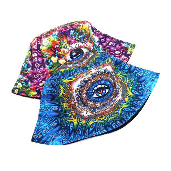 Wholesale Casual Fisherman Hat with Purple Glasses Design Sun Hat for Outdoor Use