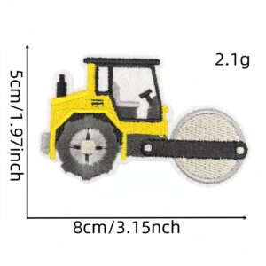 Yellow engineering vehicle cloth sticker 12 #