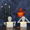 Wholesale Orange Skull Candle Lamp Halloween Gothic Home Decor Accent