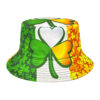 Wholesale St. Patrick's Day Double Sided Clover Bucket Hat Trendy Sun Protection Fashion Accessory