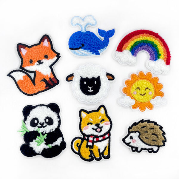 oly-e3d859db748a6a1ef10b0bfe27c9d5b9 Wholesale Cartoon Animal Rainbow Sun Whale Towel Embroidery Patches, Chic Fashion Accessory for Shoes and Bags