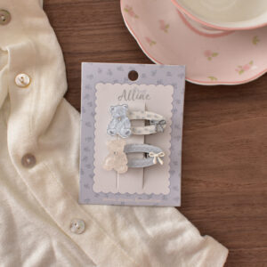 3# blue and white oval bear-2 piece set