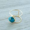 oly-e404c7318d804d096a619767c59f5db2 Wholesale Vintage Turquoise Resin Round Ring for Women Jewelry Accessory