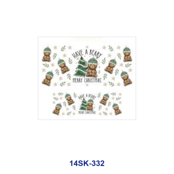 oly-e4224e006c4782ca763bcd2c4e0a5aef Wholesale 2/4/8pcs Christmas Bear Theme Mini Cup Keychain Sticker
