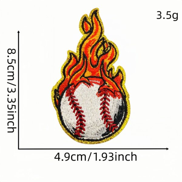 oly-e43b9d2134c919e7b7b0ed20305d086b Wholesale Cartoon Baseball Embroidered Patch Set of 6 - Decorative Iron-On Applique for Everyday Use or Boutique