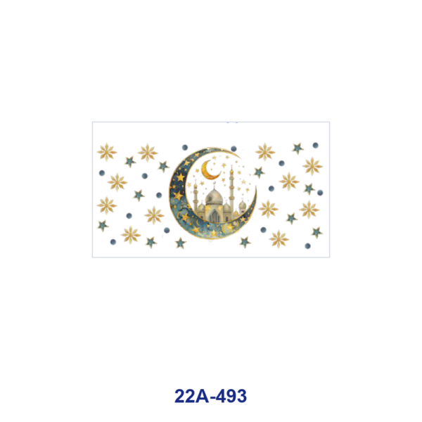 oly-e43d2ef3cd81cf093ae186ee148d0140 Wholesale 5pcs Watercolor Golden Crescent Moon Star Retro Dome Building Mixed Decor Prints 16oz Cup UV DTF Wraps