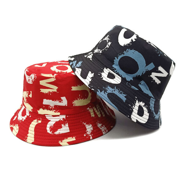 Wholesale Graffiti Letter Bucket Hat Sunscreen Fashion Accessory Trendy Gift for Couples