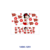 Wholesale 2/4/8pcs Vintage Retro Cartoon Girl Character Print Mini Cup Keychain Sticker OLY Exclusive