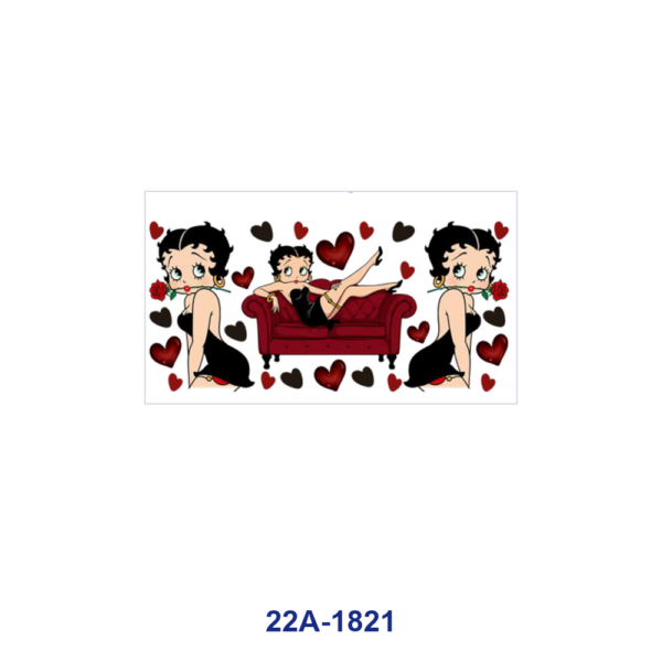 oly-e469ef60777f4b1da3d69b3015e3b2ec Wholesale 5pcs Valentine's Day Theme Vintage American Retro Cartoon Pin Up Maiden Heart Red Rose Moon Bubble Mixed Decor Prints 16oz Cup UV DTF Wraps OLY Exclusive