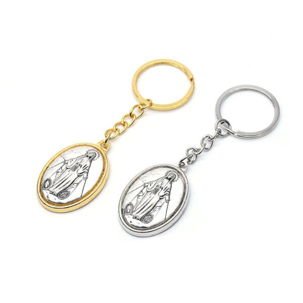 Wholesale Trendy Cross Crown Roman Numerals Alloy Keychain Bag Charm, Silver Fashion Accessory for Women, Boutique Gift