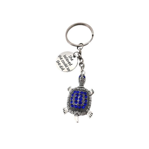 Wholesale Cute Turtle Keychain Zinc Alloy Blue Car Key Bag Pendant Jewelry Accessory Boutique Resale