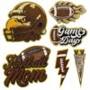 oly-e49f839ae149f5d921cdc7ac8762a49f Wholesale Rugby Embroidered Patch Iron-On Gold Edge Decorative Cloth Badge for Clothing Bags Fashion Accessory Resale