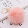 Wholesale Plush Fur Ball Keychain White Car Key Accessory Bag Charm Boutique Resale