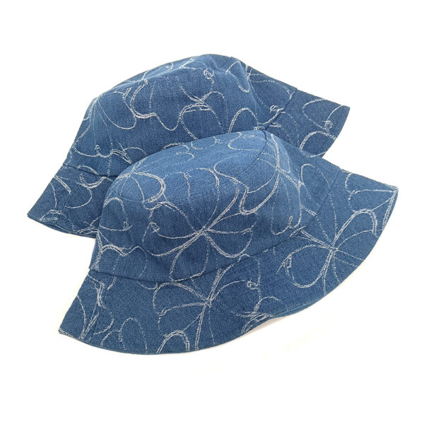 oly-e4c945eb9dd362dd5314397e6f580e3d Wholesale Washed Denim Fisherman Hat with Butterfly Knot Trendy Casual Sun Hat for Everyday Wear
