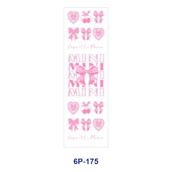 Wholesale 2/8/16pcs UV DTF Stickers Pink Bow Heart Rainbow Mama Mini Coquette Print Pen and Bookmark Stickers