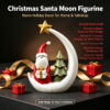 Wholesale Santa Claus Moon Christmas Tree Resin Ornament Home Decor Desktop Decoration for Resale