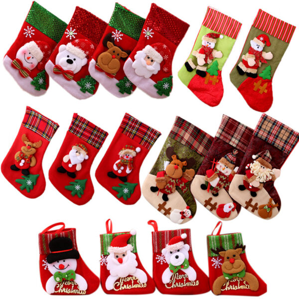 Wholesale Sequin Christmas Stocking Pendant Festive Tree Ornament Decorative Accessory for Holiday Gift