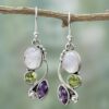 oly-e4fbadb15301ab42e90174db62690030 Wholesale Alloy Blue Topaz Drop Earrings Creative Rotating Geometric Trendy for Women