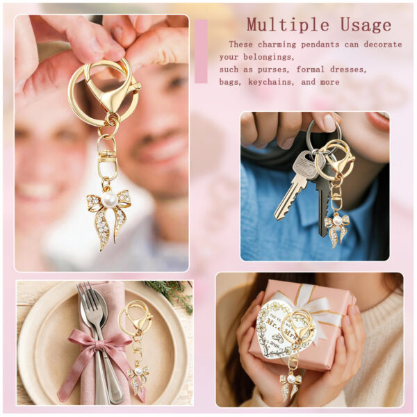 oly-e51b6c1d50a01cd5c67d08a98848a3da Wholesale Gold Rhinestone Bow Pearl Keychain Wedding Favor Decorative Accessory