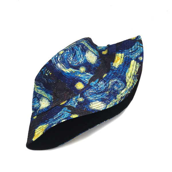 oly-e51be1b0b8af05e88446515a1ffab3de Wholesale Van Gogh Starry Sky Fisherman Hat Double Sided Sun Protection Summer Hat for Men Women Casual Fashion Accessory